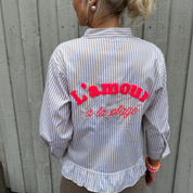 Not Sisters - L´amour Shirt - Beige Stripe