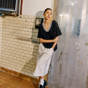 Humble - Olea Skirt Off White Stripe