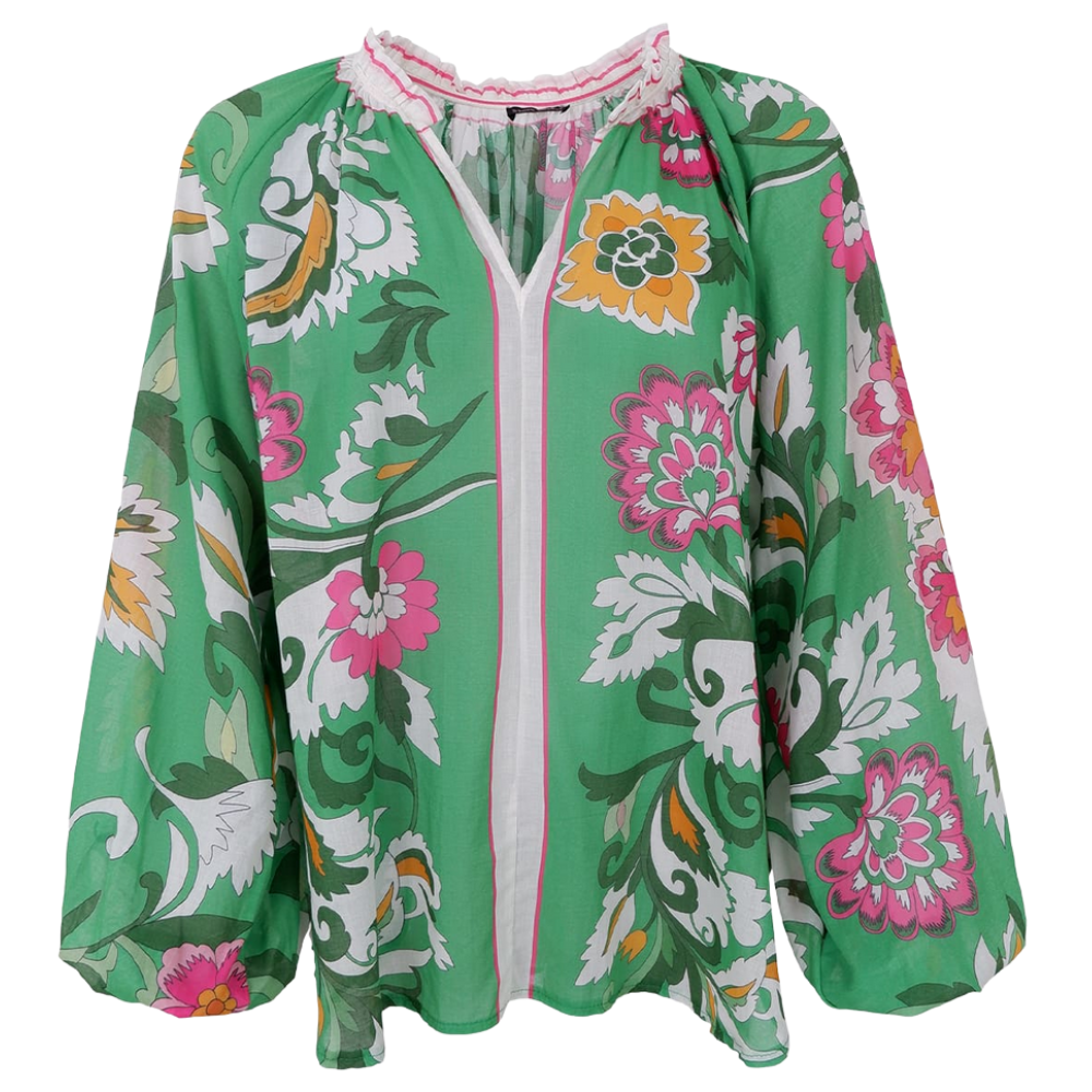 Black Colour-Elvira Blouse, green