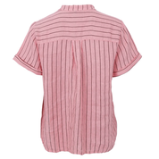 Black Colour - Melina SS Linen Shirt Rose Stripe