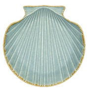 Madam Stoltz-Seashell Tray-Ljusblå