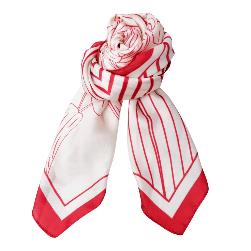 Black Colour - Tyra Mini Scarf Red