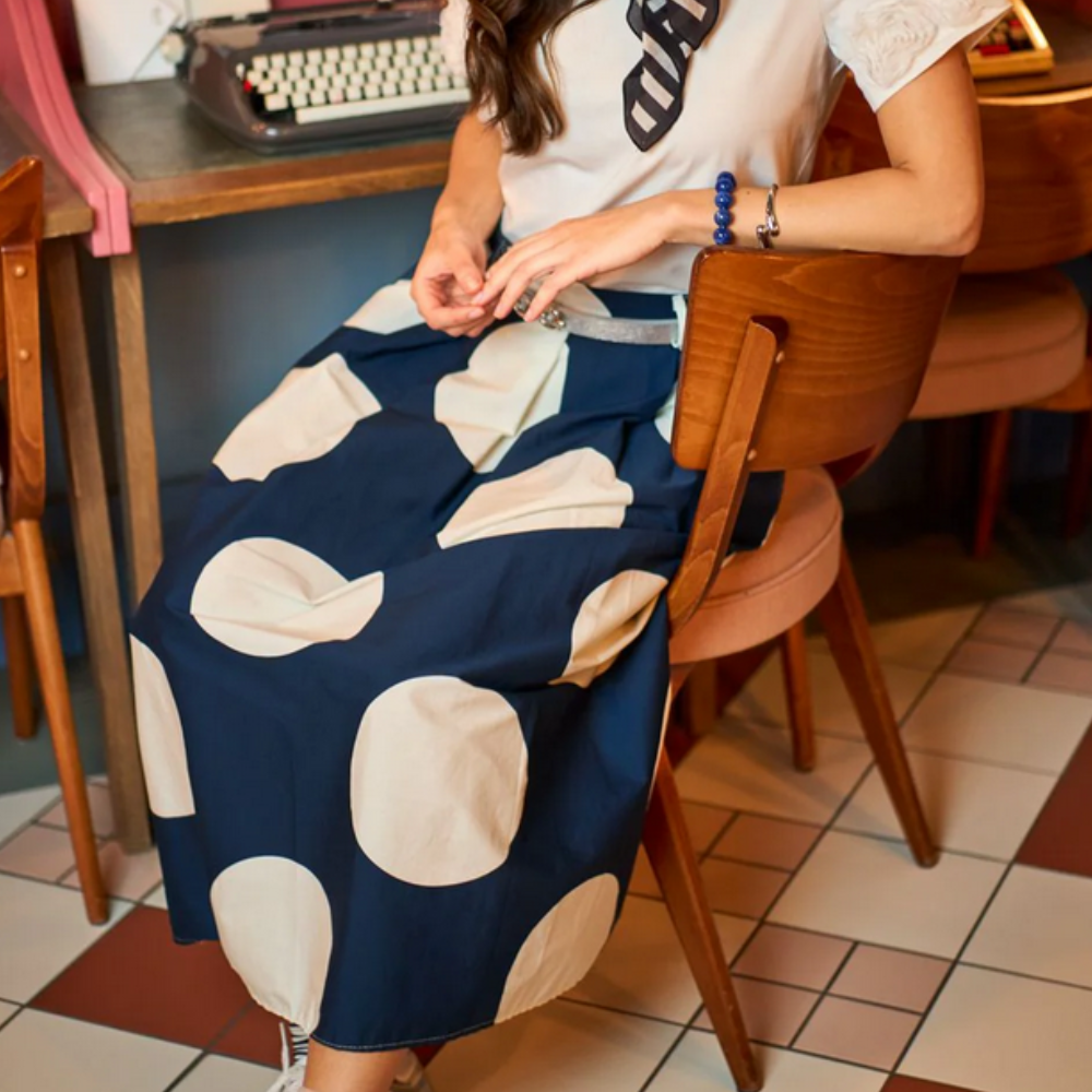 Black Colour-Cannes Skirt, blue