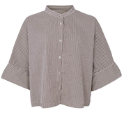 Black Colour-Cally Loose Shirt, créme