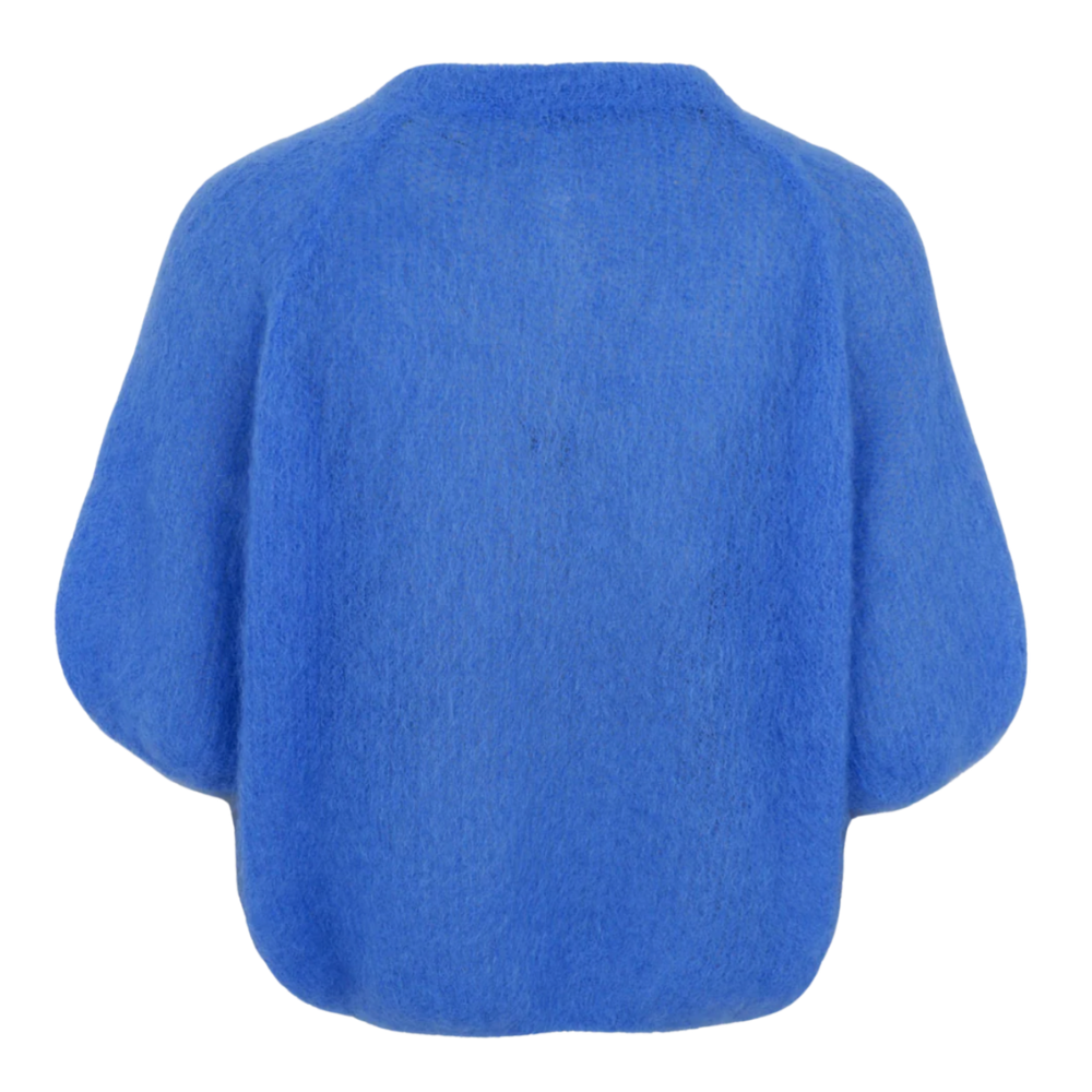 Black Colour - Bjoerk Patent Knit Cardigan Blue
