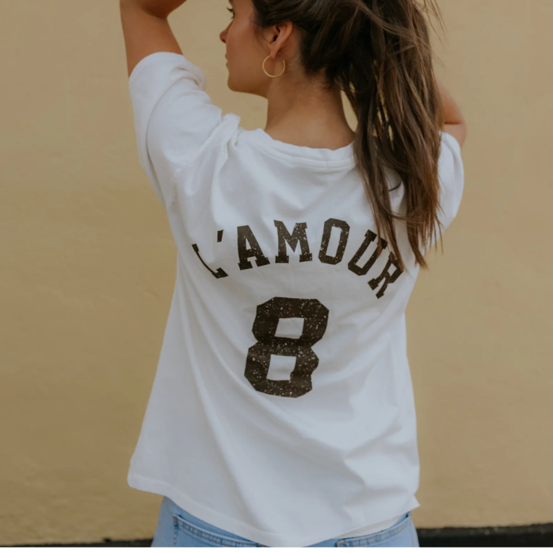 Not Sisters - L'Amour T-shirt - Vit/Brun