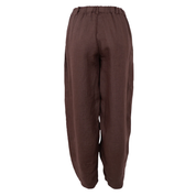 Black Colour - Melina Barrel Linen Pant Coffee
