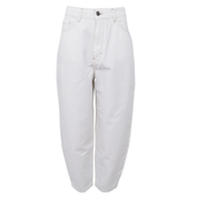 Black Colour-Cizzy Barrel Pant, offwhite
