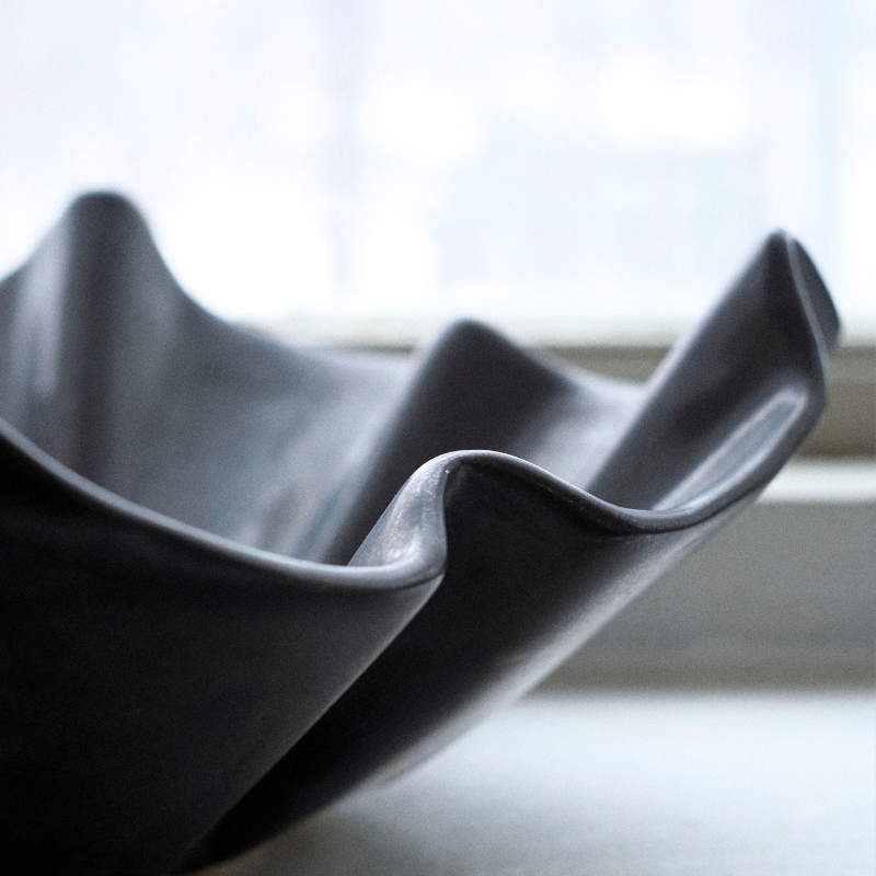 Pupill-Wave Bowl, metallic black S