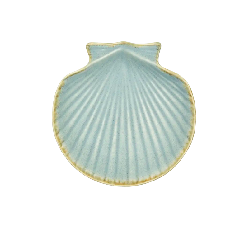 Madam Stoltz-Seashell tray ljusblå