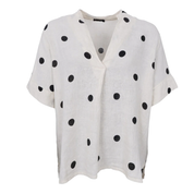 Black Colour - Melina SS Linen Shirt Dot