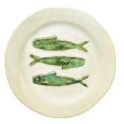 Madam Stoltz- Stoneware Lunchplate - grön