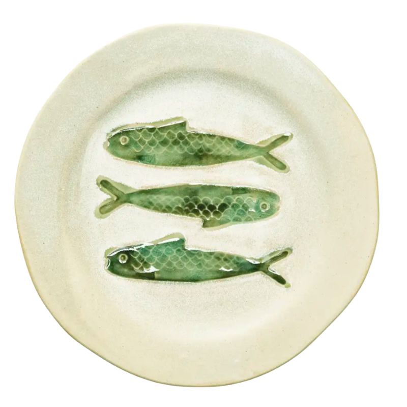 Madam Stoltz- Stoneware Lunchplate - grön
