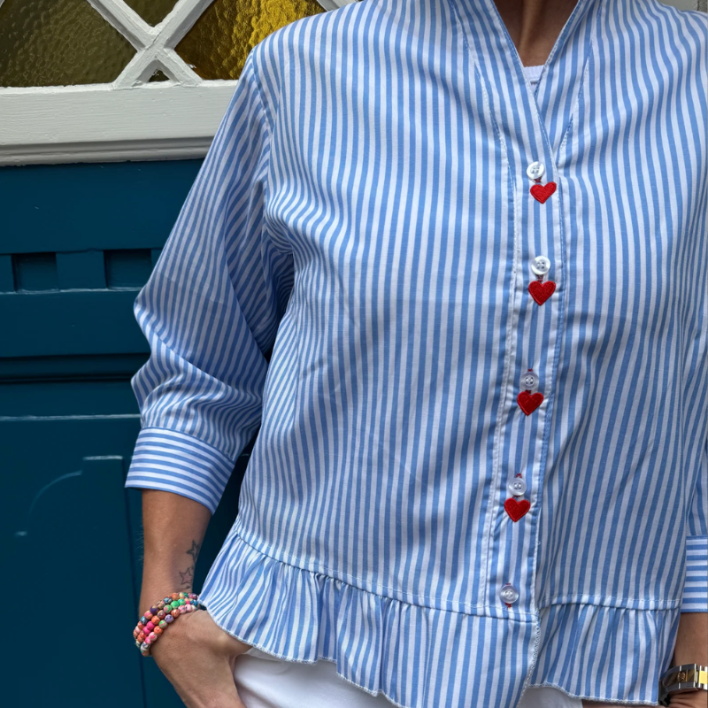 Not Sisters - Lobster Shirt - Blue Stripe