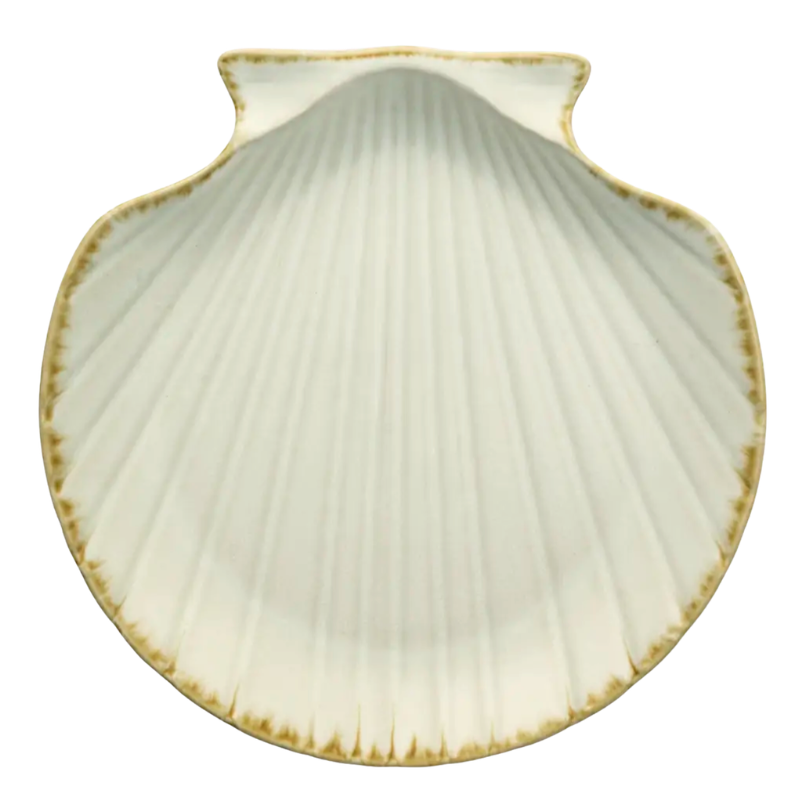 Madam Stoltz - Seashell tray offwhite
