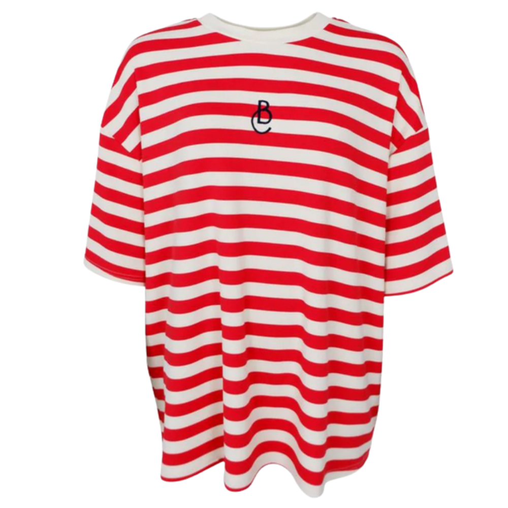 Black Colour-Madelyn Big Tee, red