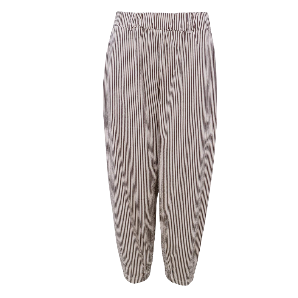 Black Colour-Cally Barrel Pant, créme