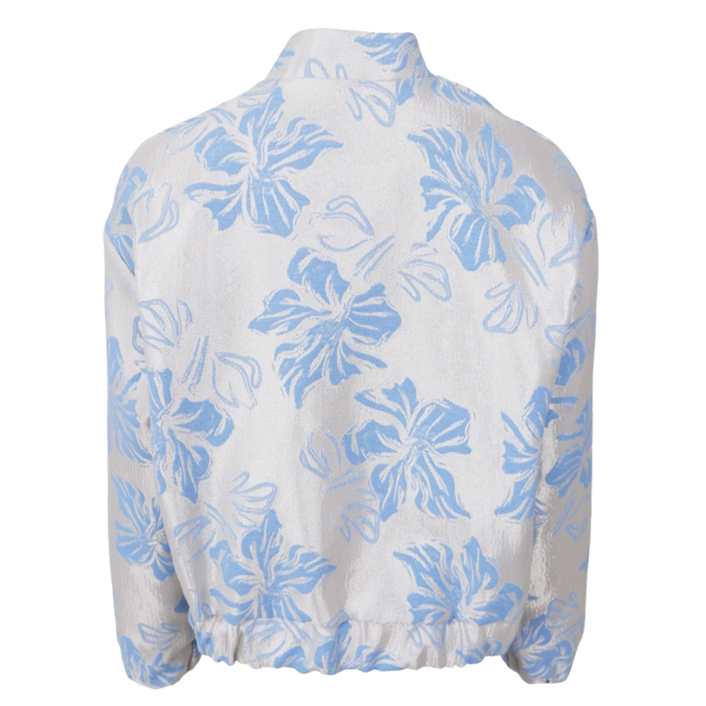 Black Colour - Jackline Bomber Jacket Lightblue