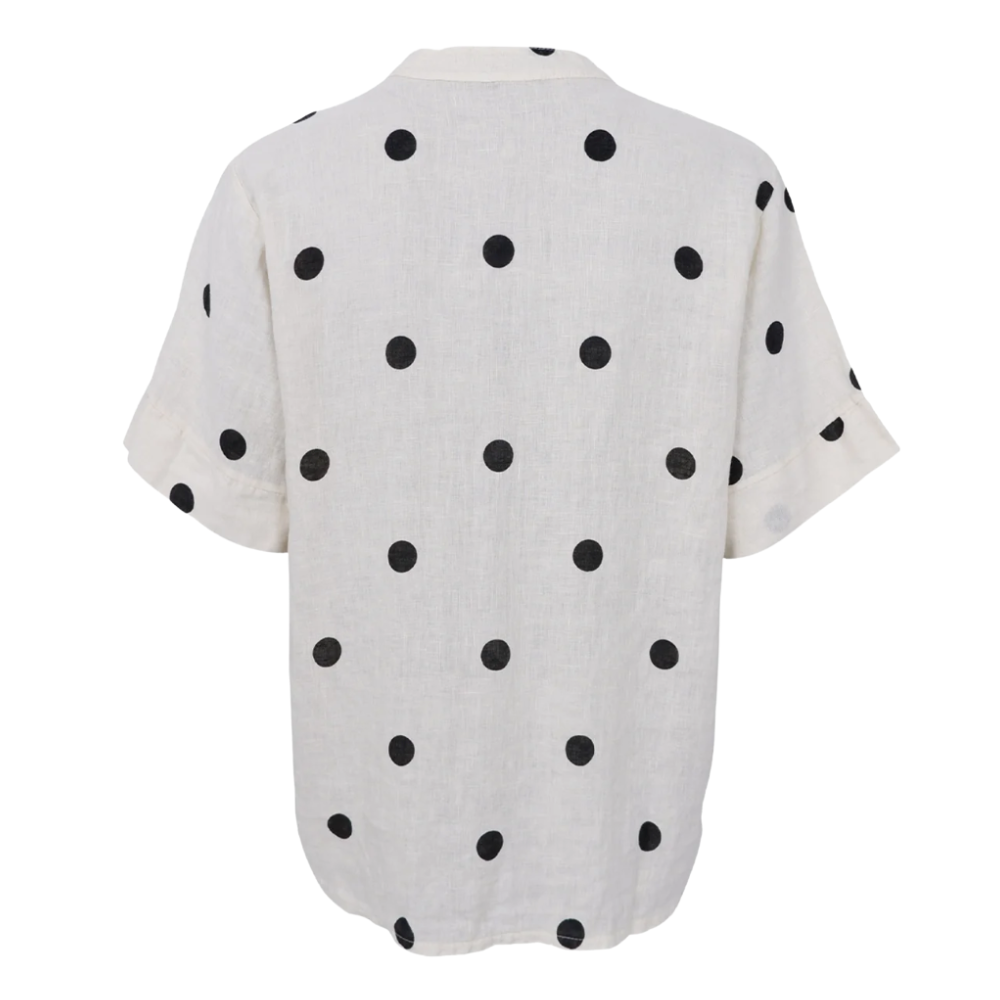 Black Colour - Melina SS Linen Shirt Dot