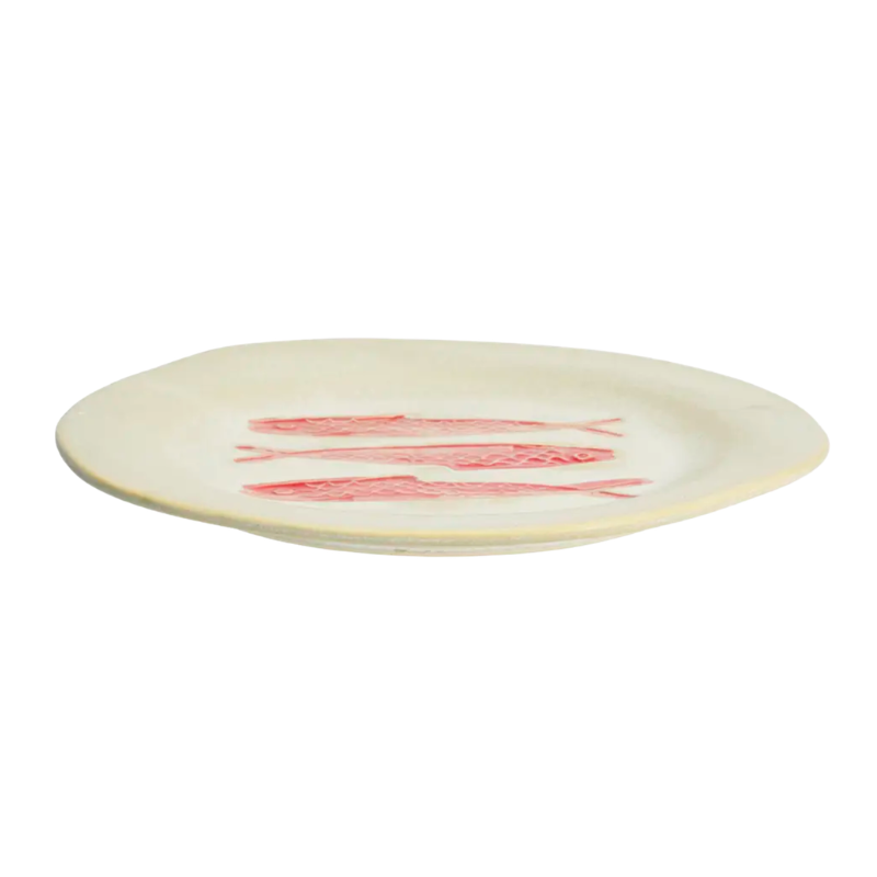 Madam Stoltz- Stoneware Lunchplate - röd