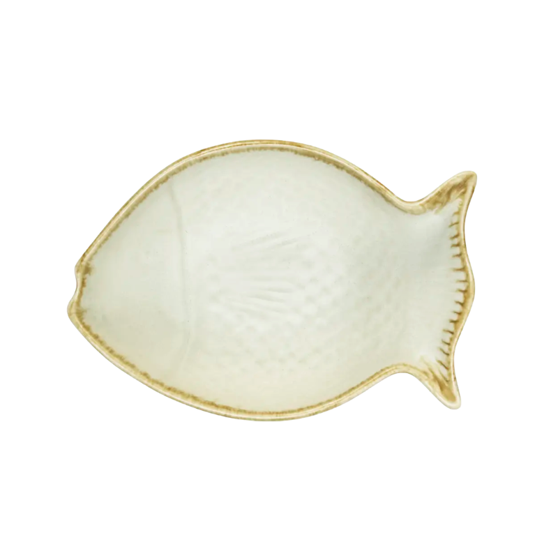 Madam Stoltz-Stoneware Fishbowl - offwhite