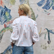 Not Sisters - Sweet Heart Shirt - White/Orange