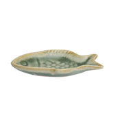 Madam Stoltz- Stoneware Small Fishtray - grön