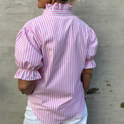 Not Sisters - Ebba Shirt, white, pink , orange