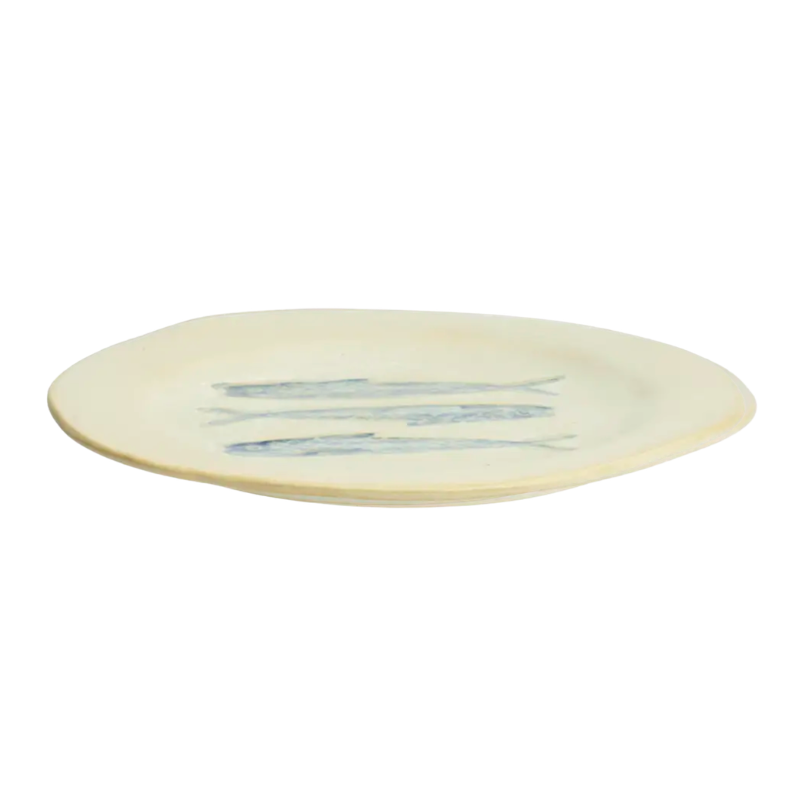 Madam Stoltz - Stoneware Lunchplate - Blå