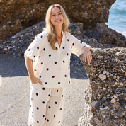 Black Colour - Melina SS Linen Shirt Dot