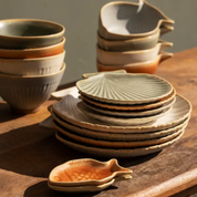 Madam Stoltz-Stoneware Small Fishtray - röd