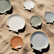 Madam Stoltz-Seashell Tray-Ljusblå