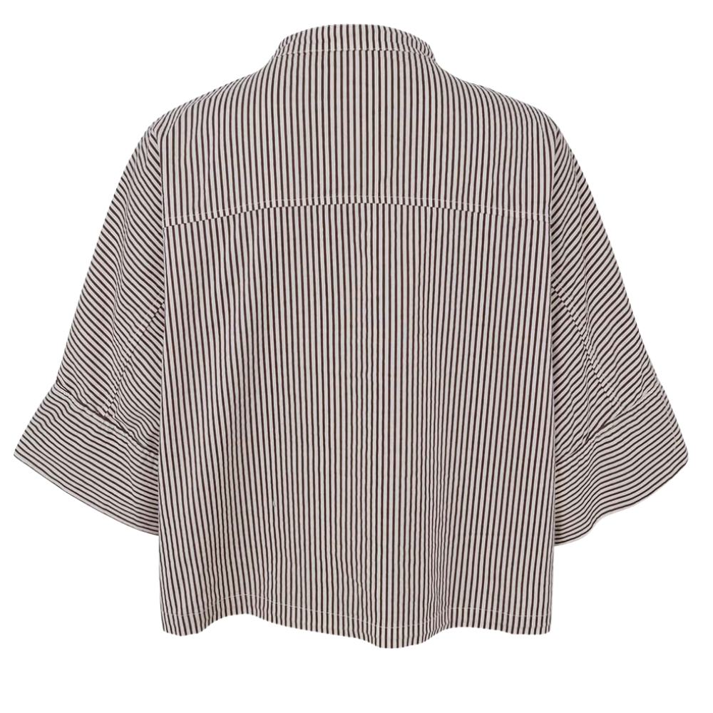 Black Colour-Cally Loose Shirt, créme