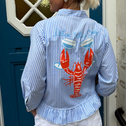 Not Sisters - Lobster Shirt - Blue Stripe