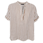 Black Colour - Melina SS Linen Shirt Camel