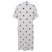Black Colour - Melina Long Linen Dress Dots