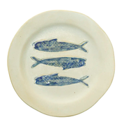 Madam Stoltz - Stoneware Lunchplate - Blå