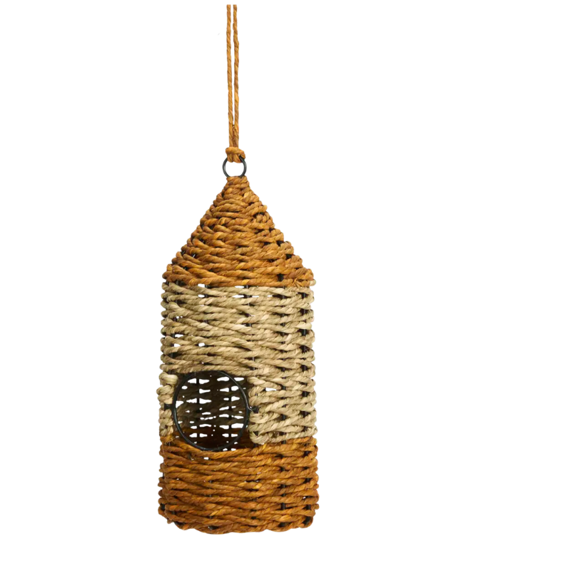 Madam Stoltz - Hanging Bird House Orange
