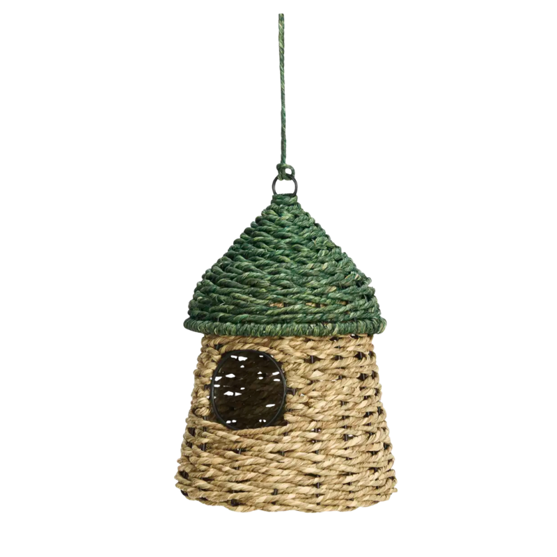 Madam Stoltz - Hanging Bird House Green
