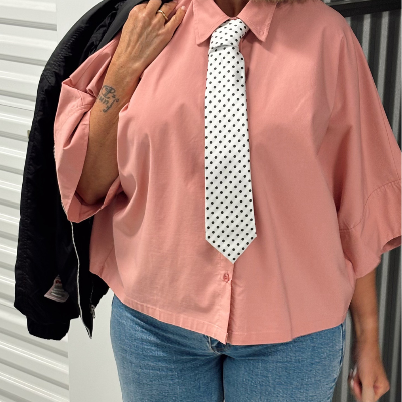 Black Colour - Davina Loose Shirt Rose