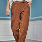 Black Colour - Davina Barrel Pant Hazelnut