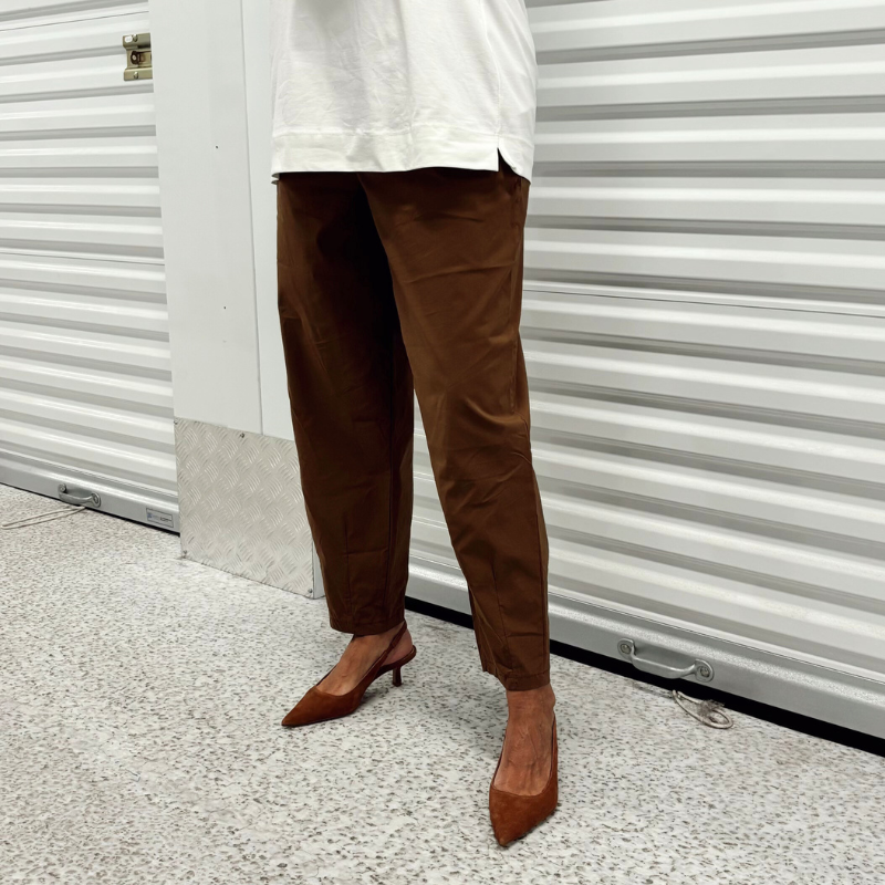 Black Colour - Davina Barrel Pant Hazelnut