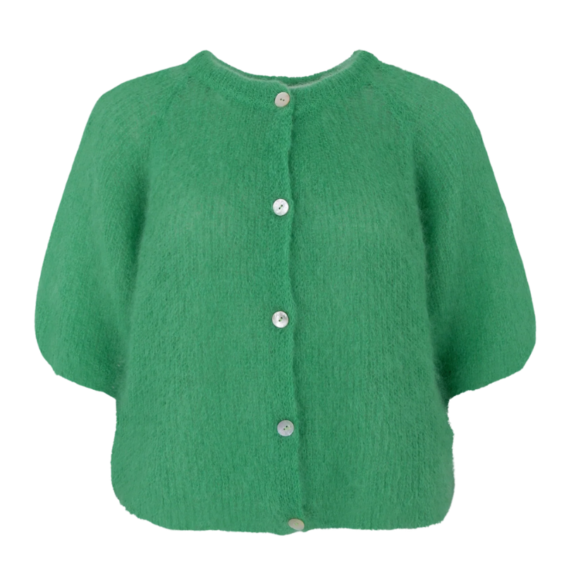 Black Colour - Knit Cardigan Green