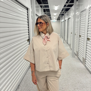 Black Colour -  Davina Loose Shirt Kit