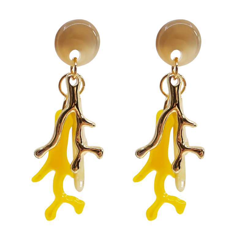 Pipol's Bazaar - Corall Yellow Earrings
