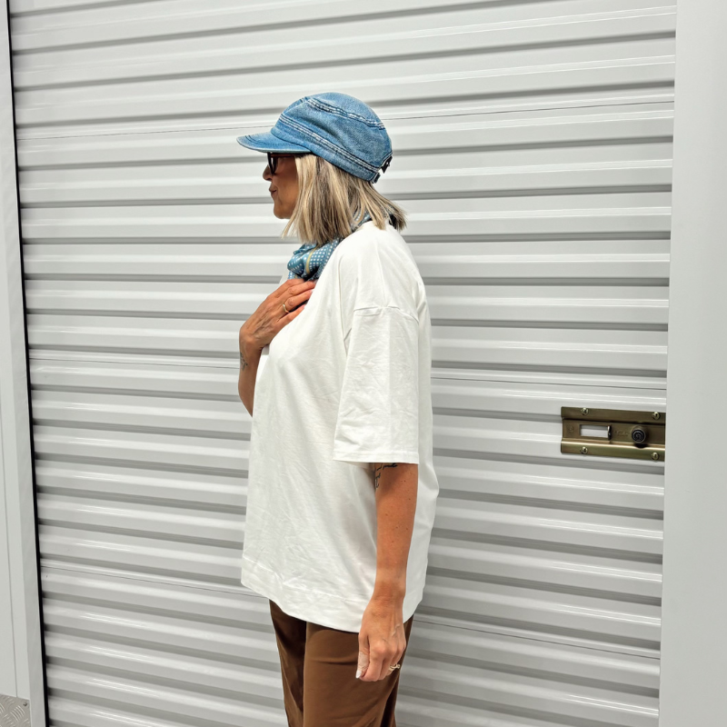 Black Colour -  May Big Tee Off White