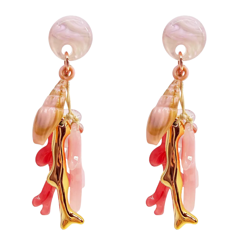 Pipol's Bazaar - Corall Mix Pink Earrings