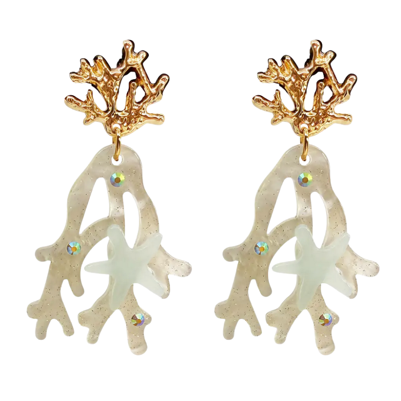 Pipol's Bazaar - Corall White Earrings