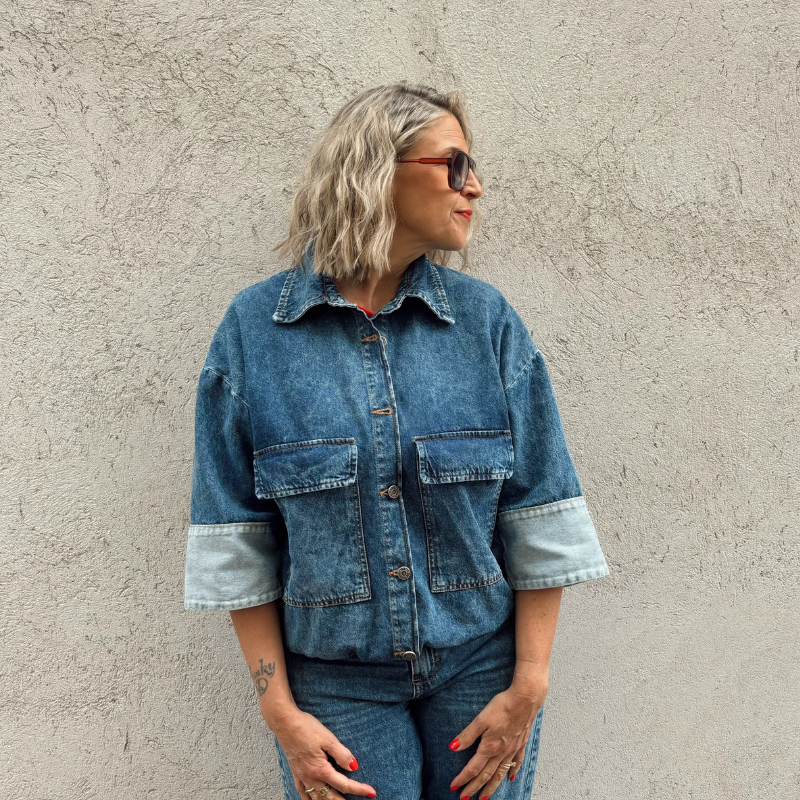 Black Colour - Izzy Denim Jacket