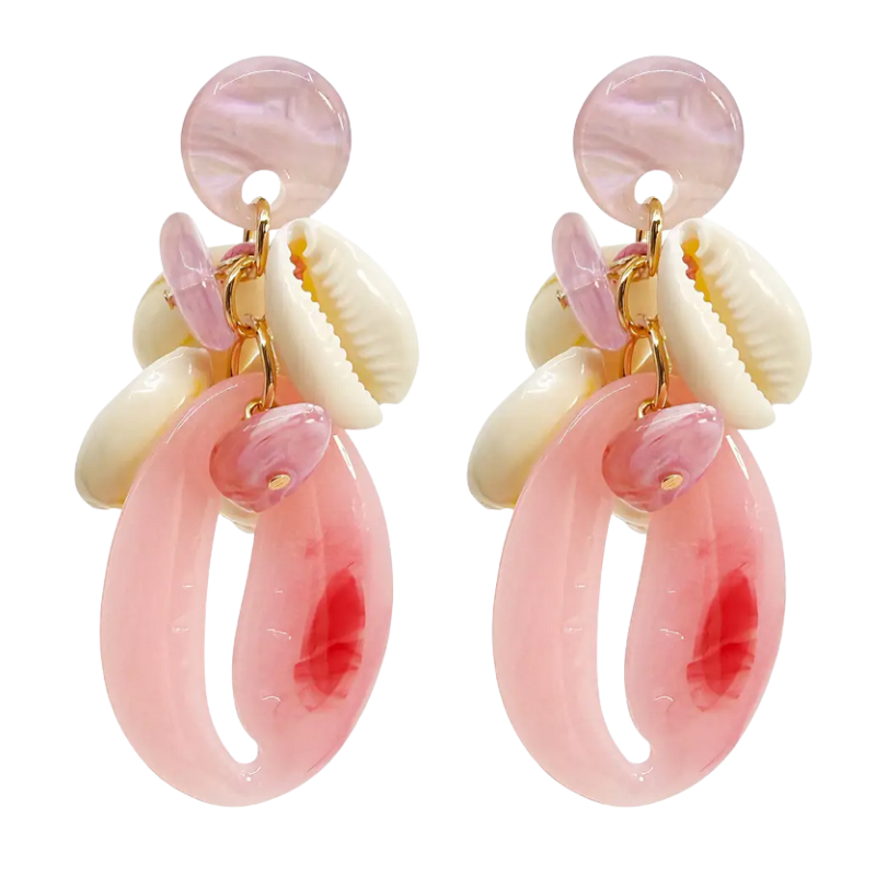 Pipol's Bazaar - Shells Pink Earrings